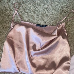 Nasty Gal Pink Cowl Neck Tank